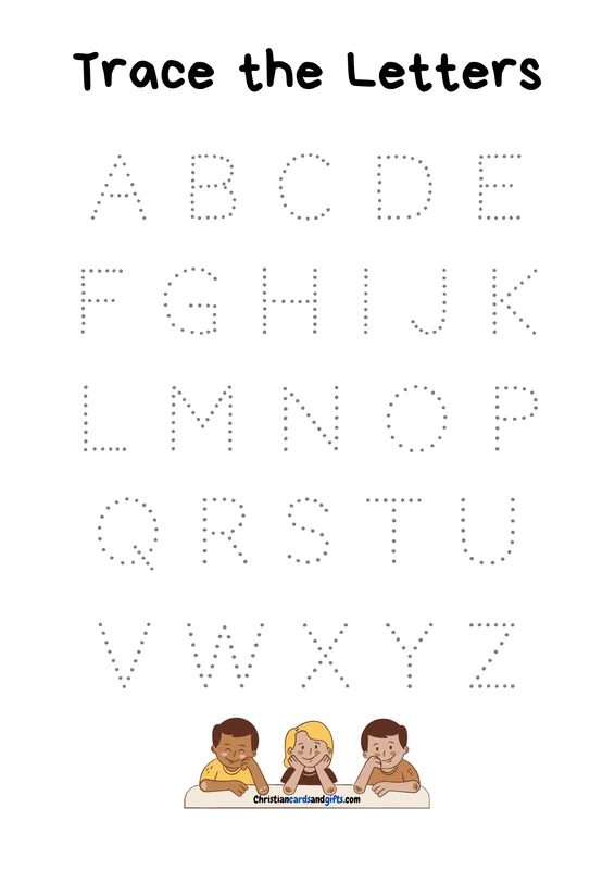 Trace the Capital Letters Alphabet Worksheet