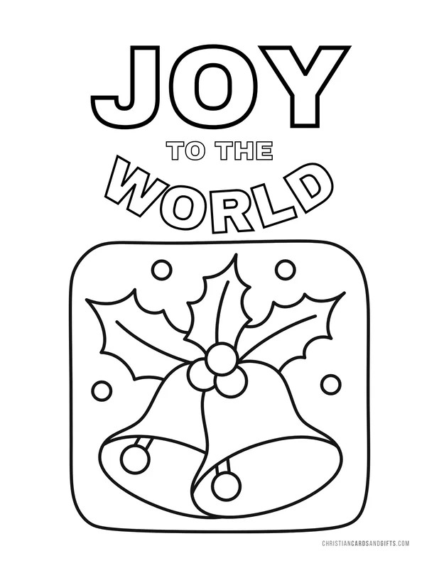 Joy to the World Coloring Sheet