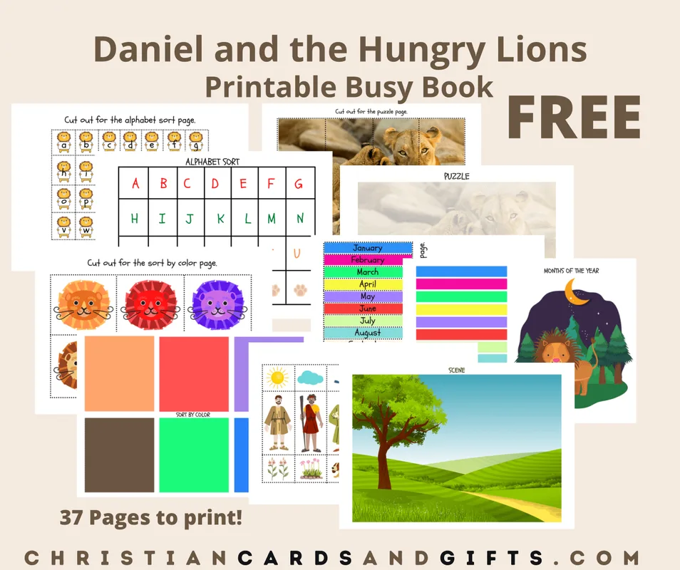 Daniel and the Hungry Lions Printable Busy Book