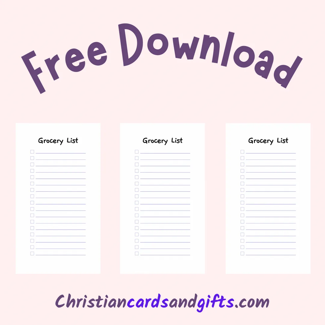 Printable Grocery List