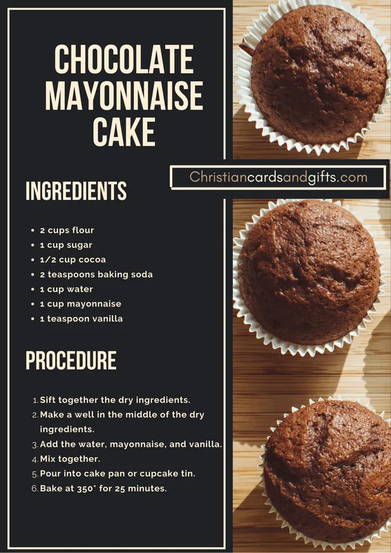 Chocolate Mayonnaise Cake Recipe