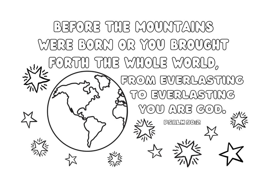 Psalm 90:2 Coloring Sheet
