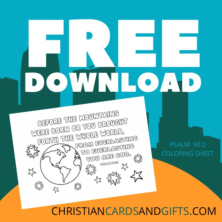 Scripture Coloring Page - Psalm 90:2