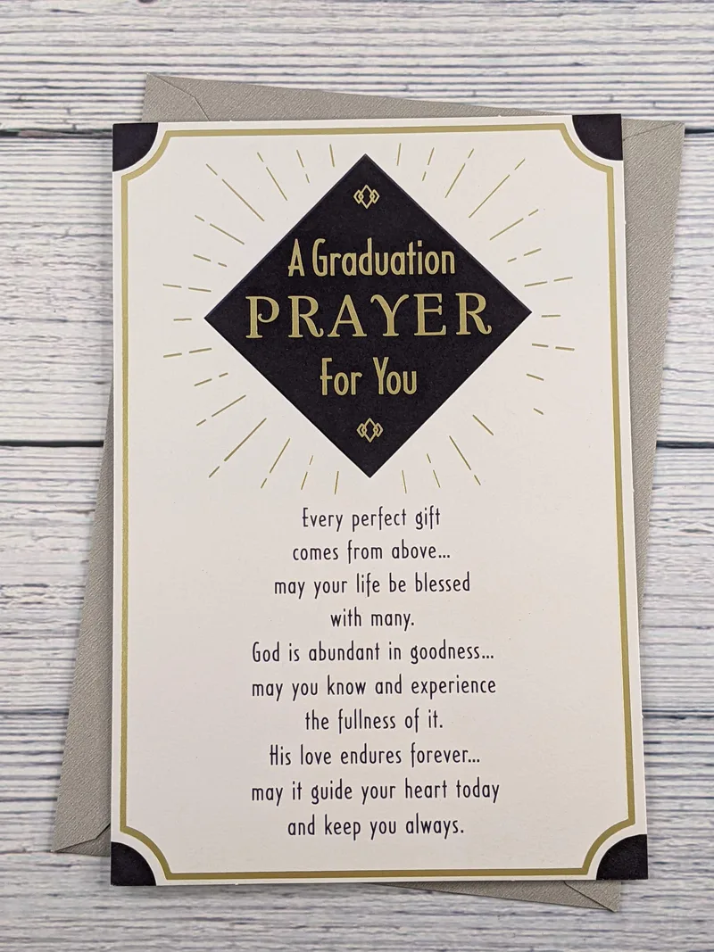 A Dayspring religious graduation card, general for any graduate, featuring a Christian message.
