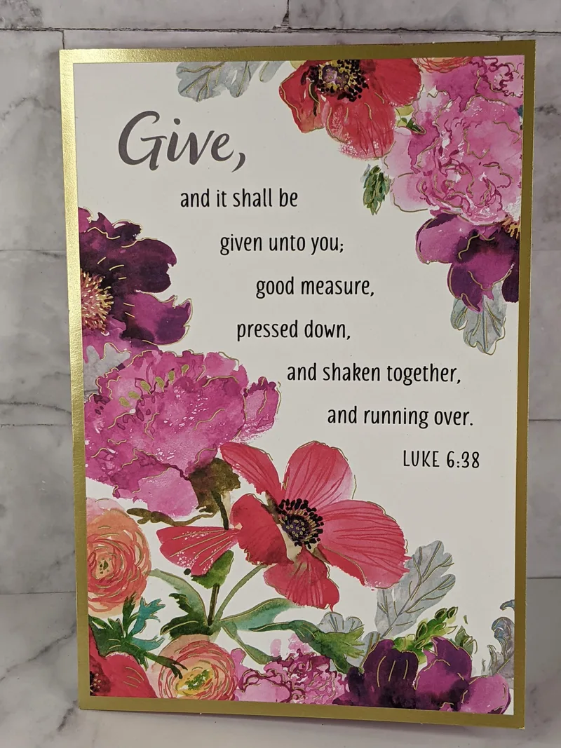 Bless Your Giving Heart Thank You Card