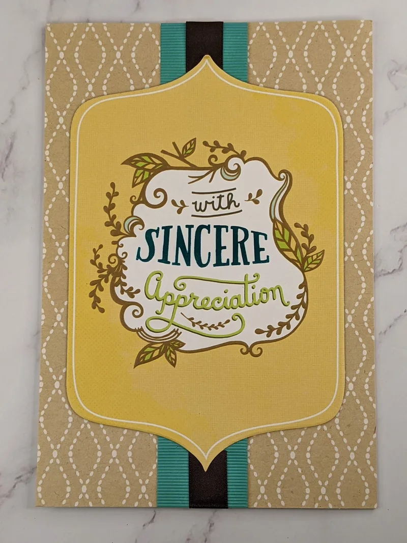 With Sincere Appreciation Card
