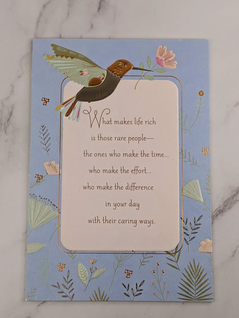 A Caring Difference Appreciation Card