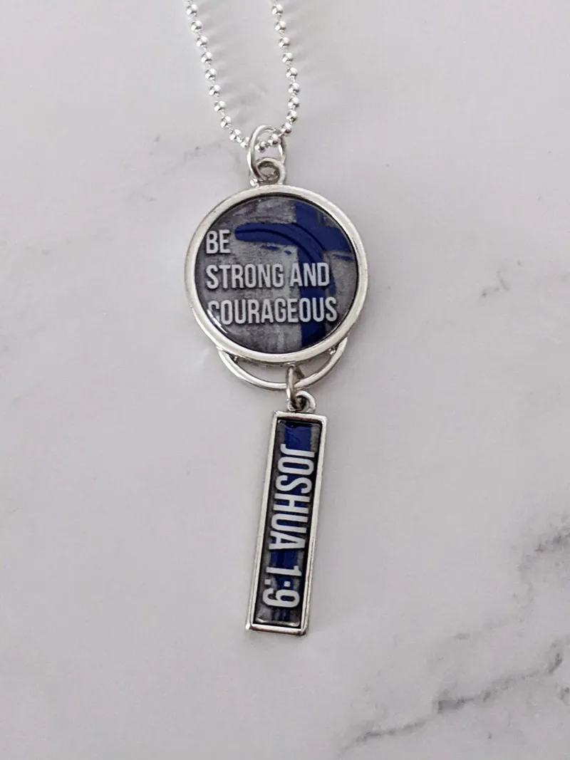Be Strong and Courageous Car Charm