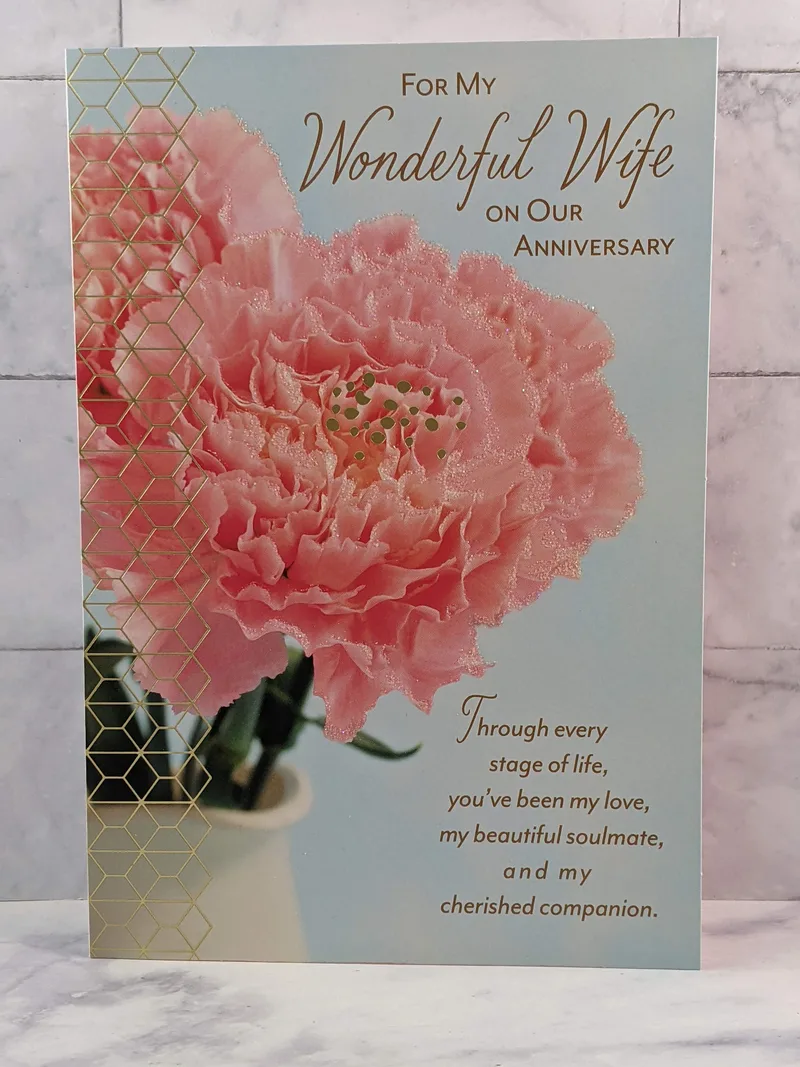 Love Sees Us Through Wife Anniversary Card