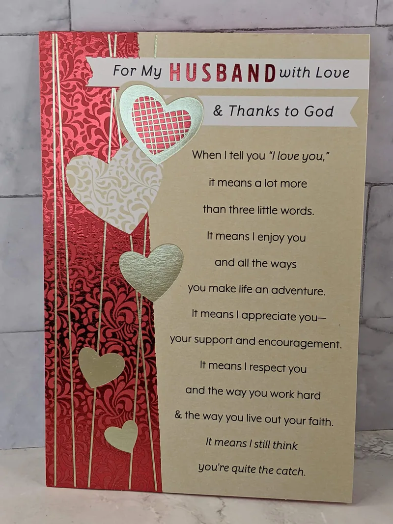 For My Husband with Love Valentine Card