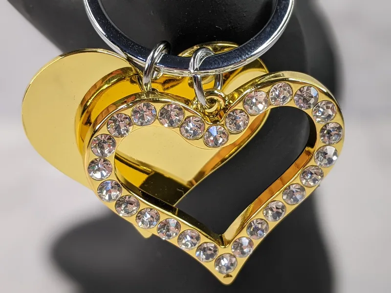 Gem Heart Keyring