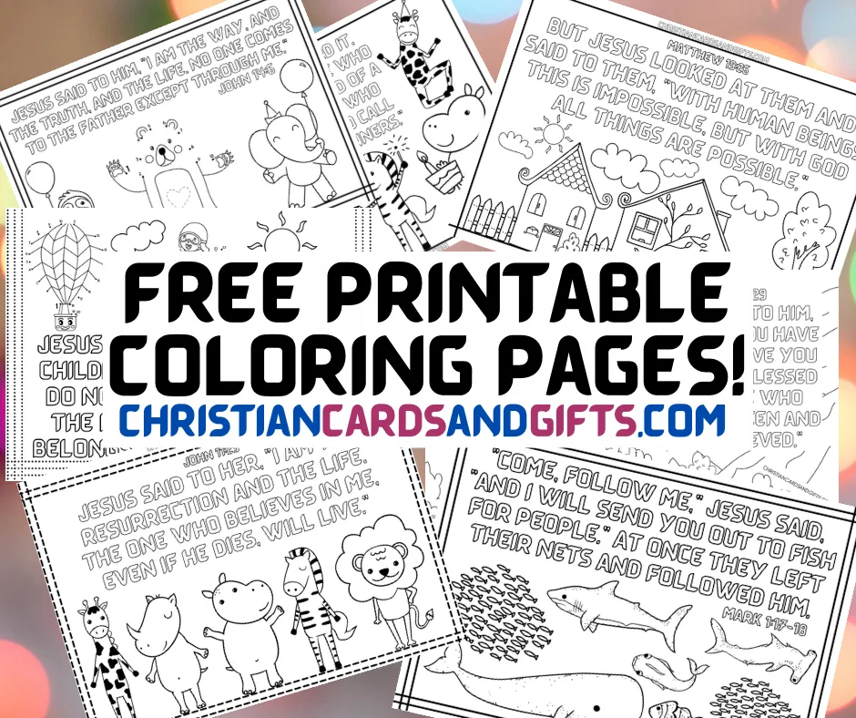 Free Printable Coloring Pages with Scripture!